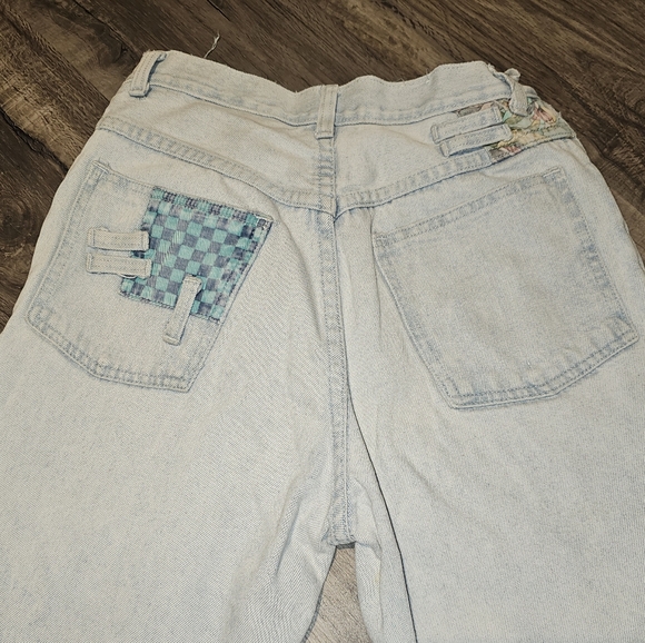 Vintage 80s Everblue patchwork Jeans Size 9/10 - Picture 12 of 16